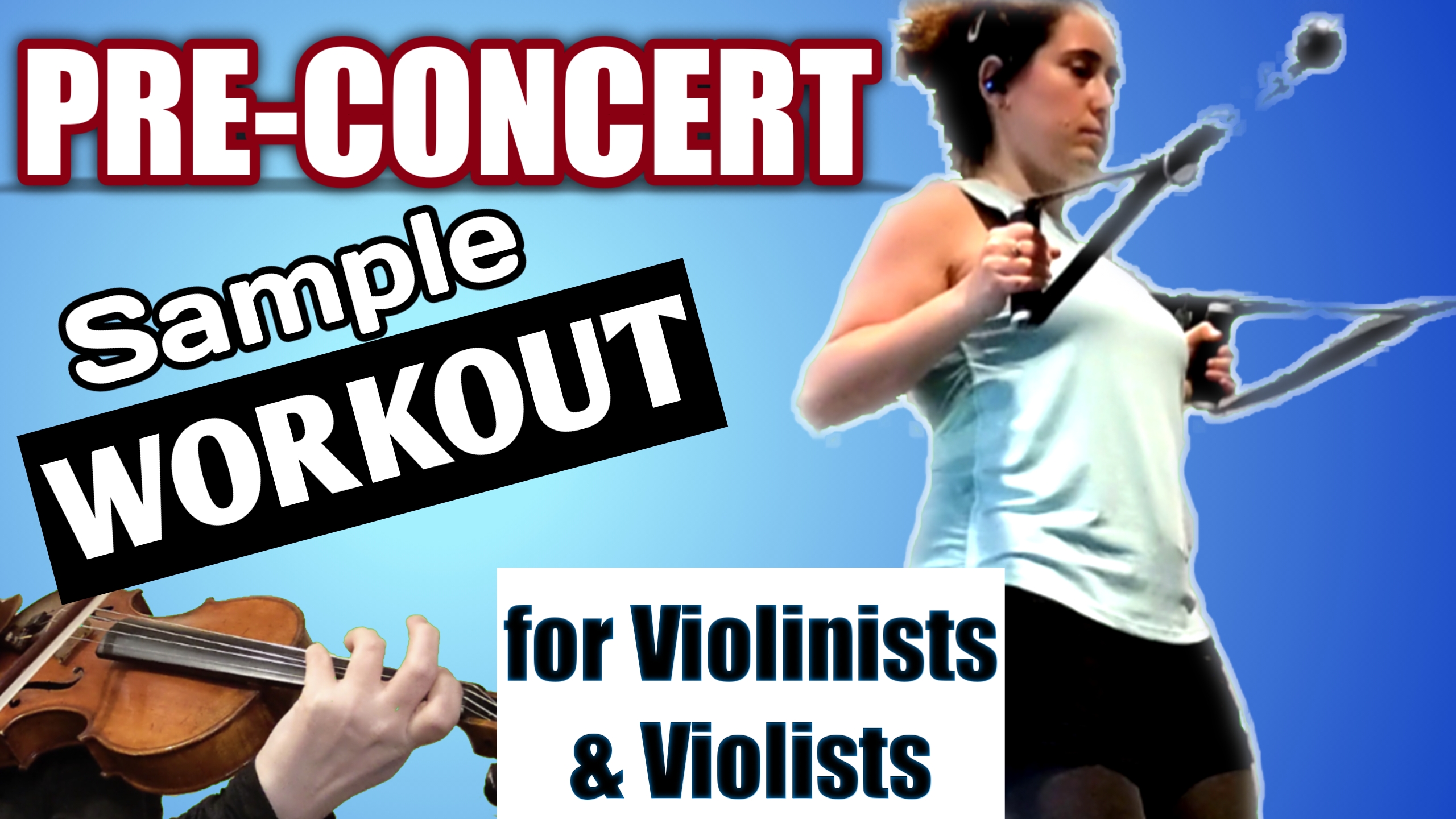 sample pre-concert workout for violinists and violists