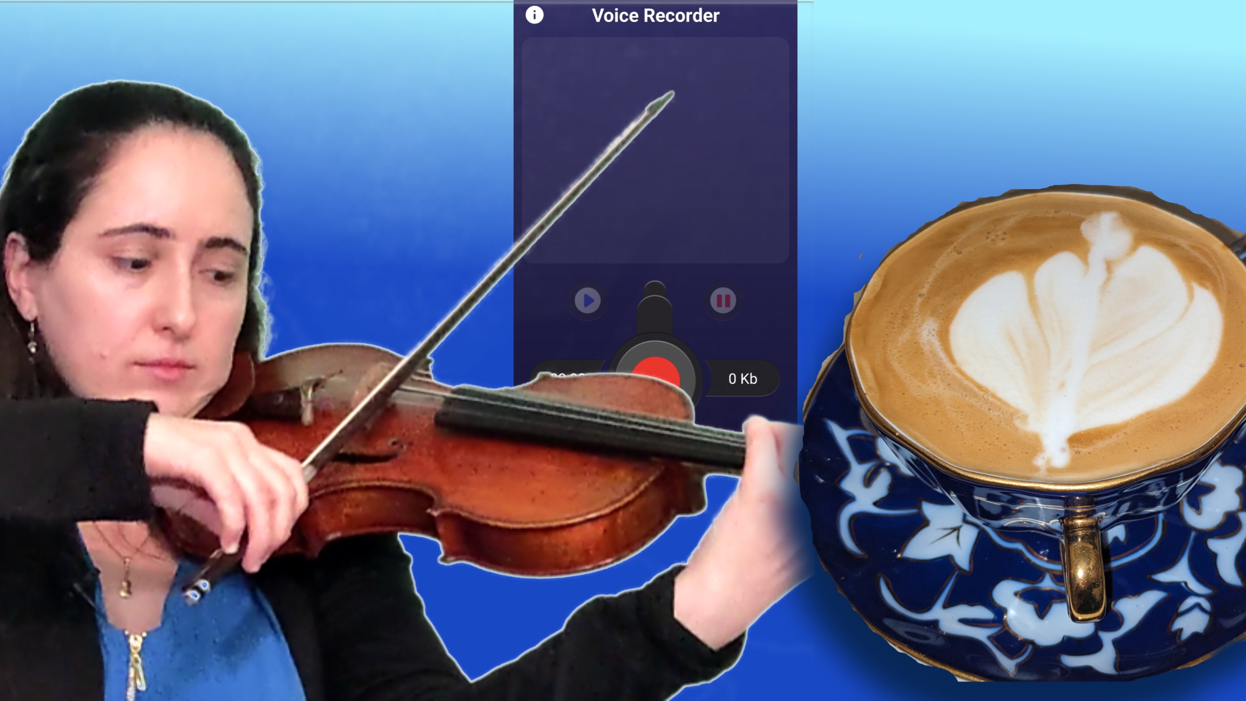 latte art with violin thumbnail